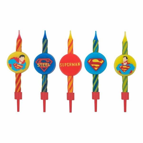 Cinereplikor - A2C87EF6E3 - DC Comics - Superman Birthday Candles (uppsättning om 10) - Officiell licens