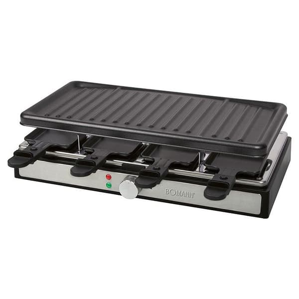 Raclettegrill 8 personer Bomann RG 6039 CB Svart