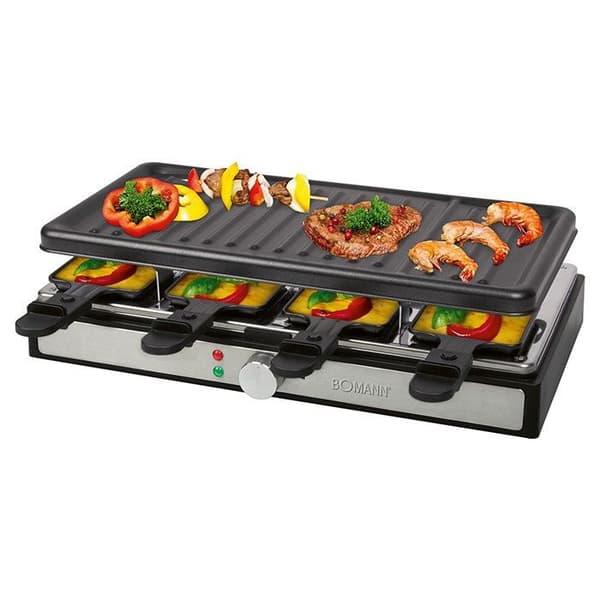 Raclettegrill 8 personer Bomann RG 6039 CB Svart