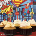 Miniatyrbild 4 av 4: Cinereplikor - A2C87EF6E3 - DC Comics - Superman Birthday Candles (uppsättning om 10) - Officiell licens