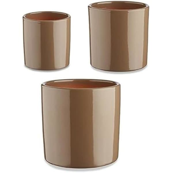 Set med krukor - IBERGARDEN - Cylinder - Ø 14 cm, Ø 17 cm, Ø 22 cm - Flerfärgad - 3 stycken