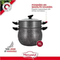 Miniatyrbillede 3 af 6: Couscoussier - MENASTYL - 6020033 - Marmorlook aluminium - 9 liter - Velegnet til alle varmekilder inklusive induktion