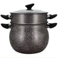 Miniatyrbillede 1 af 6: Couscoussier - MENASTYL - 6020033 - Marmorlook aluminium - 9 liter - Velegnet til alle varmekilder inklusive induktion