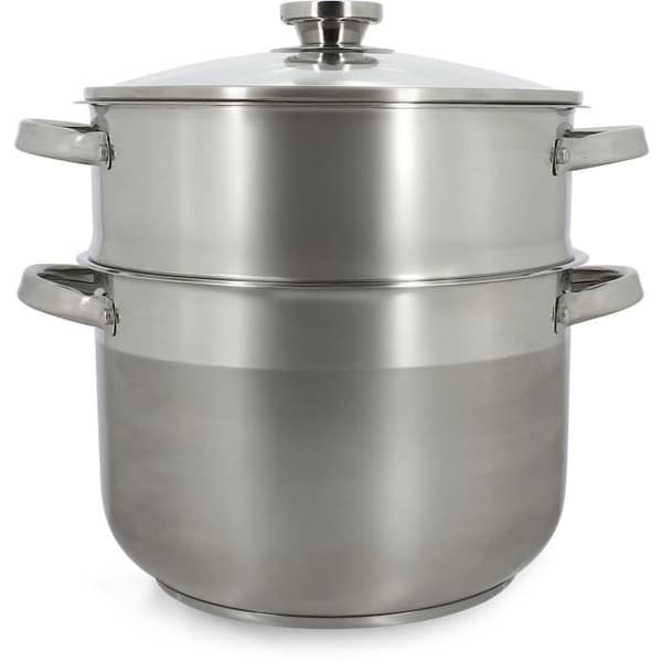 Couscoussier - MENASTYL - 4615450 - Ruostumaton teräs - 10 litraa - Sopii kaikille liesitasoille, myös induktiolle