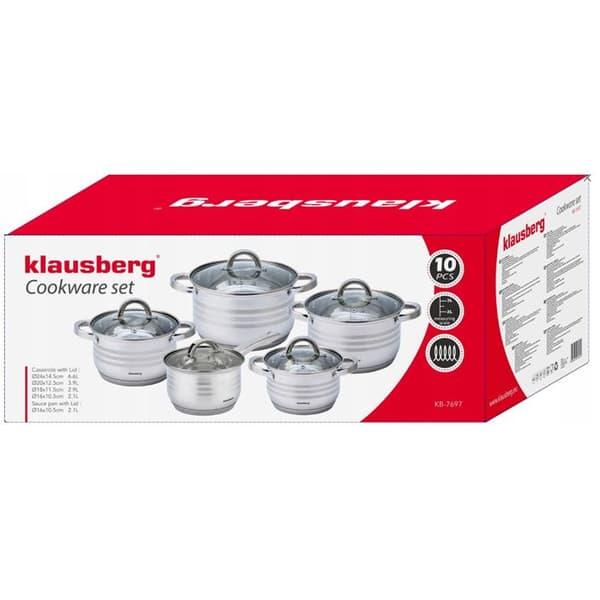 KÖKSKRUKOR 10 DELAR KLAUSBERG KB-7697