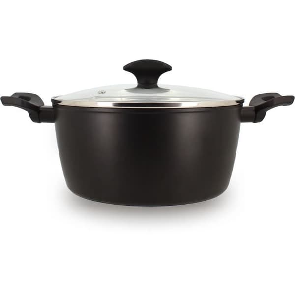 Häll - MENASTYL - 6020647 - Smidd aluminium - 24 cm - Svart - Lämplig för alla värmekällor inklusive induktion