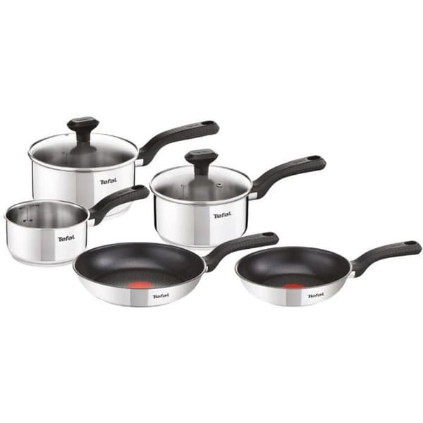 TEFAL C972S544 Comfort Max 7-delat kokkärlsset - Alla värmekällor inklusive induktion - Fasta handtag - Rostfritt stål