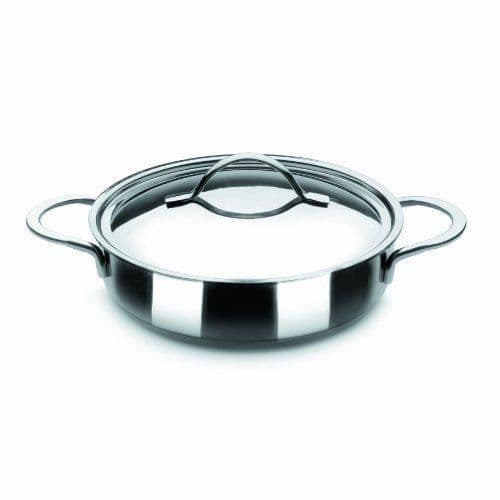 Ibili 605324 Noah Runt fat i rostfritt stål 24 cm med lock