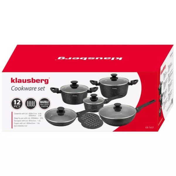 Set med 12 marmorkrukor Klausberg Kb-7657 Lumarko!