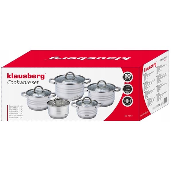 10-osainen keittoastiasto Klausberg Kb-7697 Lumarko!