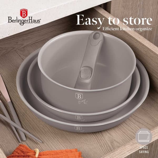 Titaaninen keittoastiasto 9 osaa Berlinger Haus BH-8255 Taupe Lumarko!