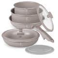 Pikkukuva 1 / 8: Titaaninen keittoastiasto 9 osaa Berlinger Haus BH-8255 Taupe Lumarko!