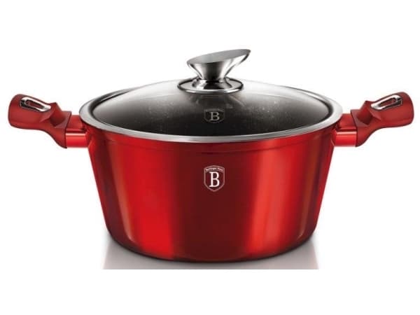GRANITE POT 20cm BERLINGER HAUS Red METALLIC LINE BH-1256
