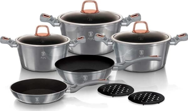 Berlinger Haus BH/6020, harmaa, ruusukulta, alumiini, titaani, lasi, pehmeä kosketus, Saksaa