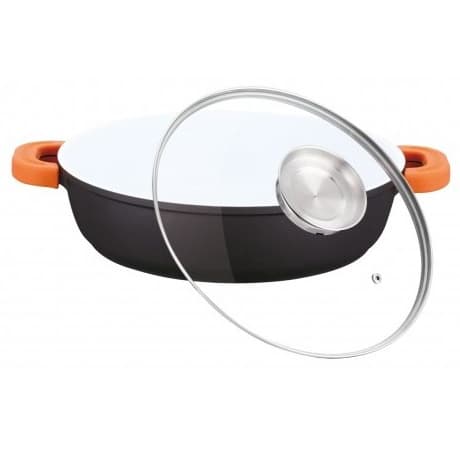 Herzog Aluminium keramisk gryde 28 cm 3,8L - Rød