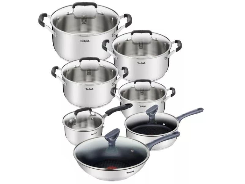 Tefal Cook & Cool E493SA, Rustfritt stål, Rustfritt stål, Rustfritt stål, Glass, 210 °C, Keramisk, Gass, Halogen, Induksjon, Forseglet Plate