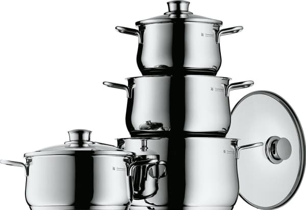 WMF Plus, Rostfritt stål, Gjuten aluminium, Rostfritt stål, Rostfritt stål, Rostfritt stål, Glas, 130 ° C