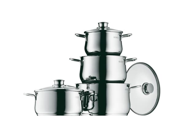 WMF Plus, Rostfritt stål, Gjuten aluminium, Rostfritt stål, Rostfritt stål, Rostfritt stål, Glas, 130 ° C