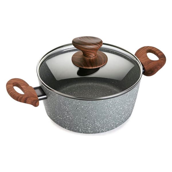 Kastrull med lock Aluminium (20 x 9,5 x 20 cm)