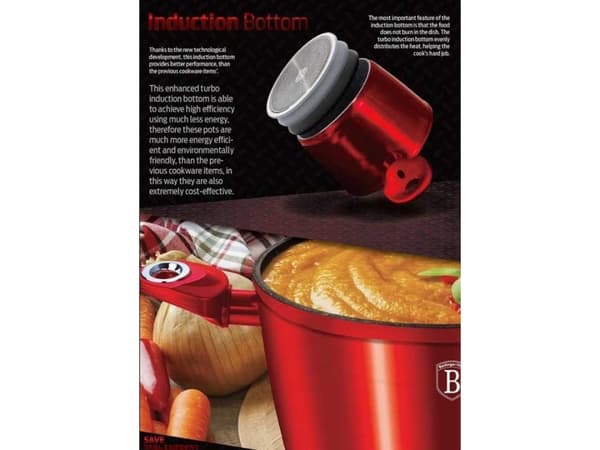 Berlinger Haus GARNEK GRANITOWY 30cm BERLINGER HAUS BH-6192 BURGUNDY
