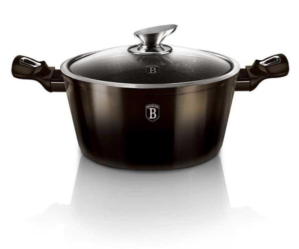 Berlinger Haus BH/6604, Stekeform, Rund, Aluminium, Gass, Halogen, Induksjon, Sort, Tyskland