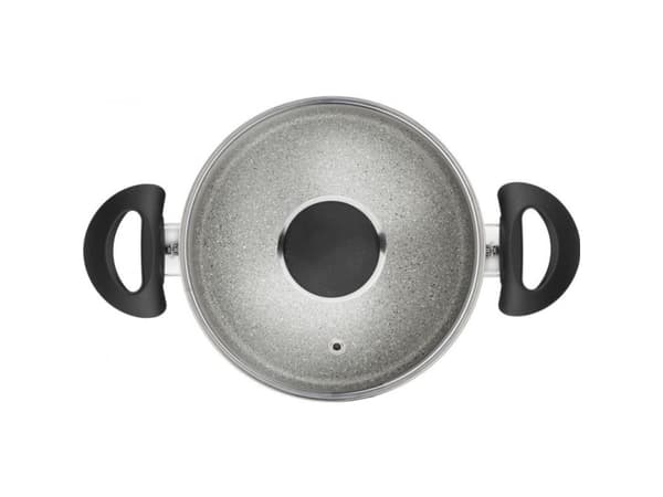 Ballarini BALLARINI Ferrara gryte med 2 håndtak og lokk, granitt, 24 cm FERG25D.24D