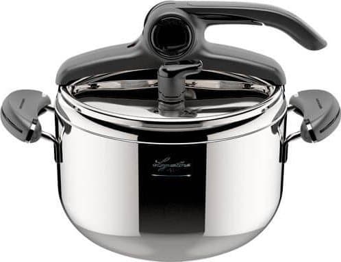 Lagostina Mia Lagoeasy''up, 5 L, Keraaminen, Kaasu, Halogeeni, Induktio, Sinetöity levy, Ruostumaton teräs, 22 cm, Alumiini, Ruostumaton teräs, Mia L