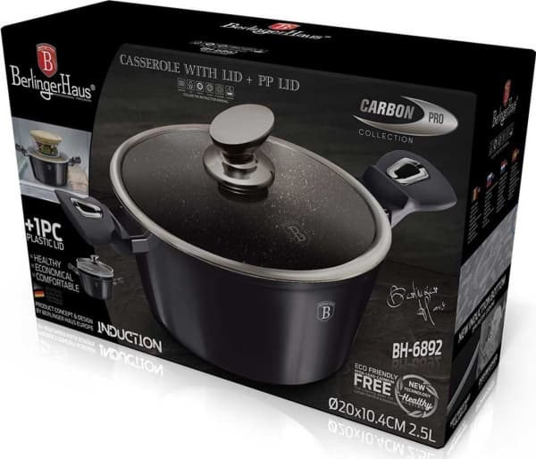Berlinger Haus Lumarko Granite Pot 20cm Berlingerhaus Bh-6892 Carbon Pro