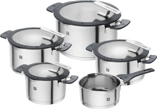 ZWILLING SIMPLIFY 66870-005-0 Ruukkusarja Ruostumatonta terästä 5 kpl Hopea Musta ZWILLING SIMPLIFY 66870-005-0 Ruukkusarja Ruostumatonta terästä 5 kpl Hopea Musta