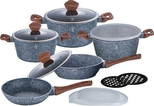 Berlinger Haus BH/6197, Harmaa, Alumiini, Marmori, Puu, Lasi, Pehmeä kosketusnäyttö