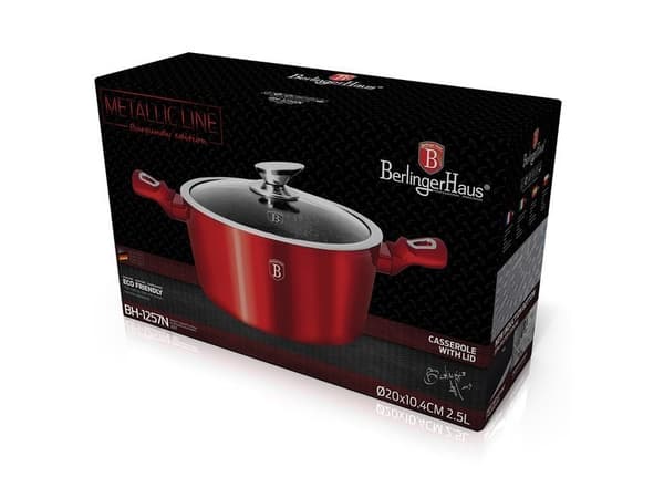 Berlinger Haus BH/1257N, 4,1 l, Rund, Rød, Aluminium, Rød, Ergonomisk, Mykt grep