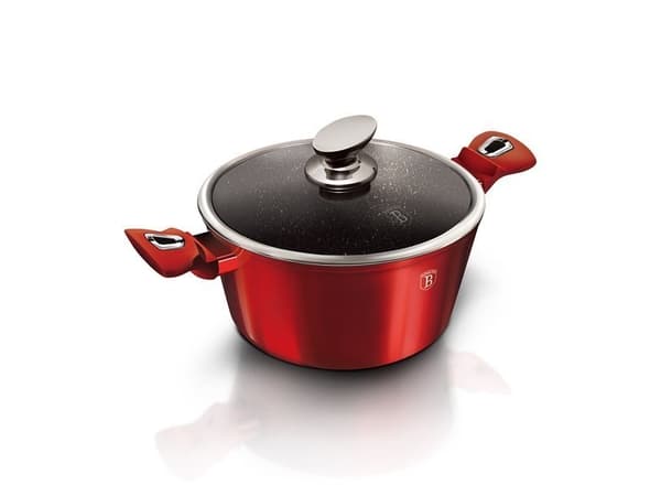 Berlinger Haus BH/1257N, 4,1 l, Rund, Rød, Aluminium, Rød, Ergonomisk, Mykt grep