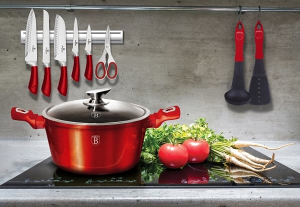 Berlinger Haus BH/1257N, 4,1 l, Rund, Rød, Aluminium, Rød, Ergonomisk, Mykt grep