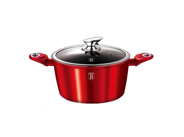 Berlinger Haus BH/1257N, 4,1 l, Rund, Rød, Aluminium, Rød, Ergonomisk, Mykt grep