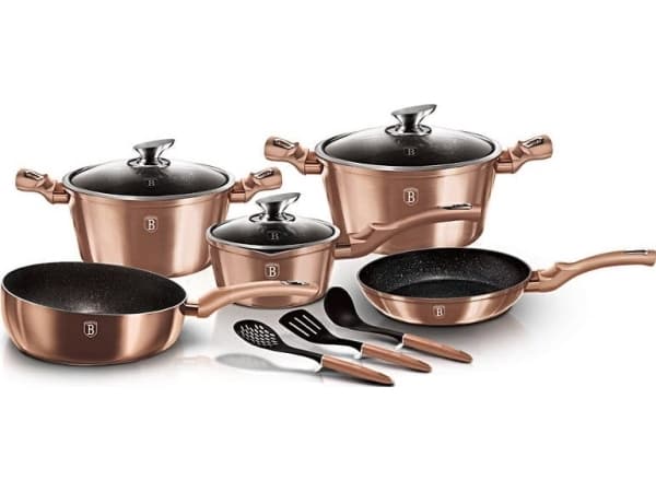 Berlinger Haus Berlinger Haus Rose Gold Set of Pots, Pans and Kitchen Utensils (BH/6160)