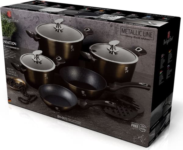 Berlinger Haus  GARNKÓW 13 ELE BERLINGER HAUS METALLIC SHINY BLACK BH-6615