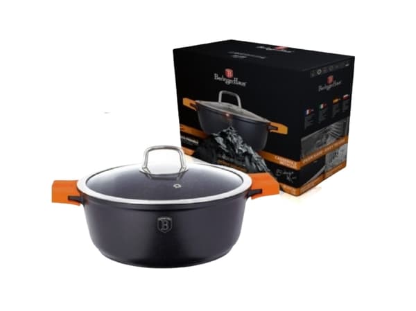 Berlinger Haus BH/1094N, 2,2 l, Rund, Svart, Orange, Gjuten aluminium, Orange, Silikon