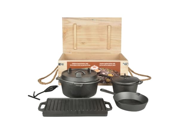 Esschert Design FF240, Frying set, Sort, Støpejern, Stål, 11,8 kg, 13 kg, 7 stykker