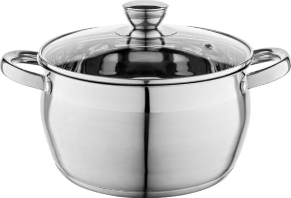 Florina INOX POT OLIVER 22 CM 4.3L. MED LID, IND