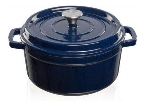 Grand Feu Grandfeu gryte med lokk, blå, 3,5l (FEUMDARKBL)