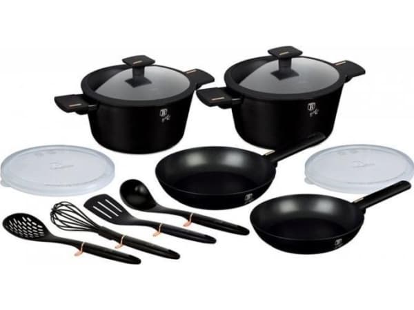 SET OF TITANIUM POTS 12 PCS. BERLINGER HAUS MONACO BH-7097