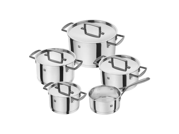 ZWILLING BELLASERA - Matlagningssats med lock - 5 artiklar - silver