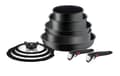 Miniatyrbild 1 av 5: Tefal Ingenio Unlimited L76491, Blandat set, Svart, Gjuten aluminium, Titan, Svart, Glas