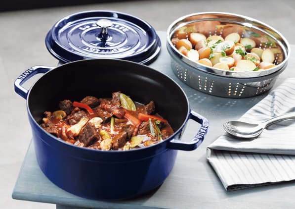 Staub Cocotte, Single pan, Blå, Støpejern, 8,35 l, 1 stykker, 30 cm