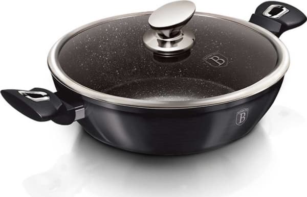 Berlinger Haus GARNEK NISKI Z POWŁ. GRANITOWĄ 4.9L 32cm BERLINGER HAUS METALLIC LINE Carbon Pro BH-6899