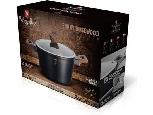 Berlinger Haus GRYTE MED GRANITTBELEGG 20cm 2,5L BERLINGER HAUS EBONY ROSENTRØ BH-1716
