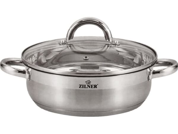 Zilner GARNEK STAL.NIERDZ. PŁASKI 6,0L 28CM ZILNER ZL-7405