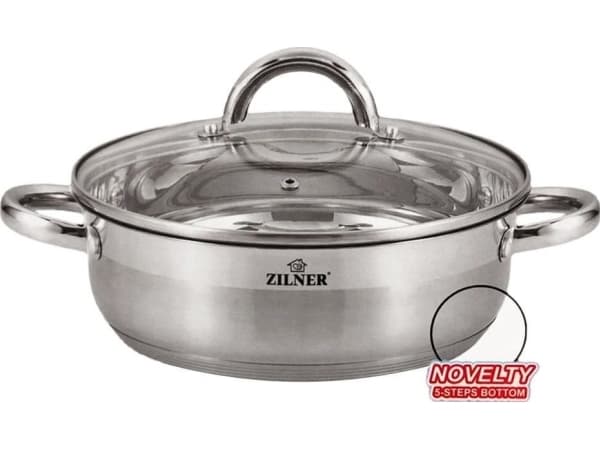 Zilner GARNEK STAL.NIERDZ. PŁASKI 6,0L 28CM ZILNER ZL-7405
