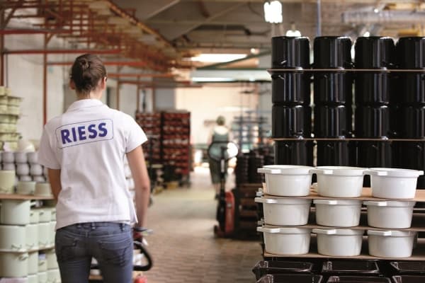 Riess RIESS - Sett med gryter 3stk. rød