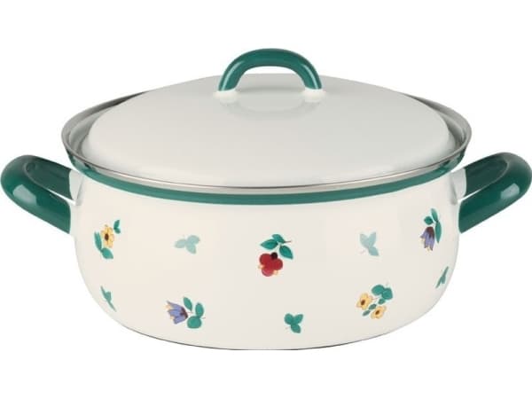 Riess RIESS - Garnek niski 1,5l 18cm GMUNDNER spredte blomster